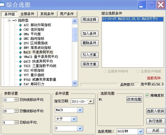 通达信快速选股方法