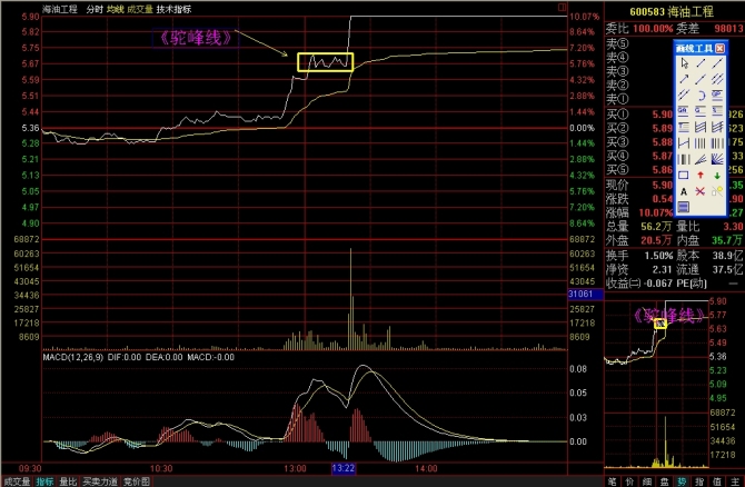 看懂分时图之分时驼峰线