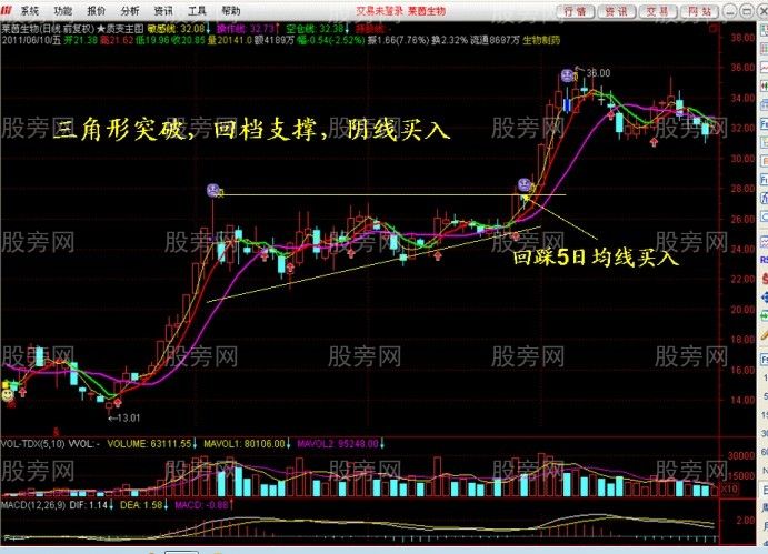 支撑线上阴线买入法