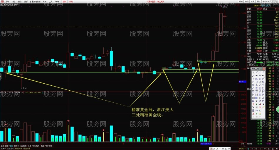 底部精准双黄金线