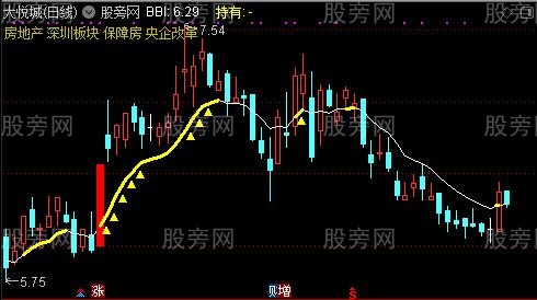 通达信黄线持股主图指标公式