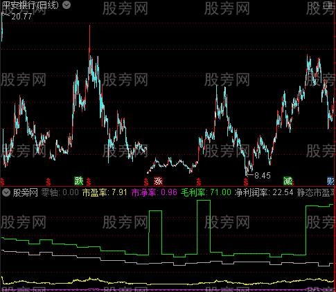 通达信动态市盈市净指标公式