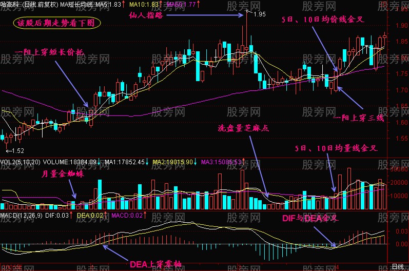 三金叉共振操作方法（均线+均量线+MACD）