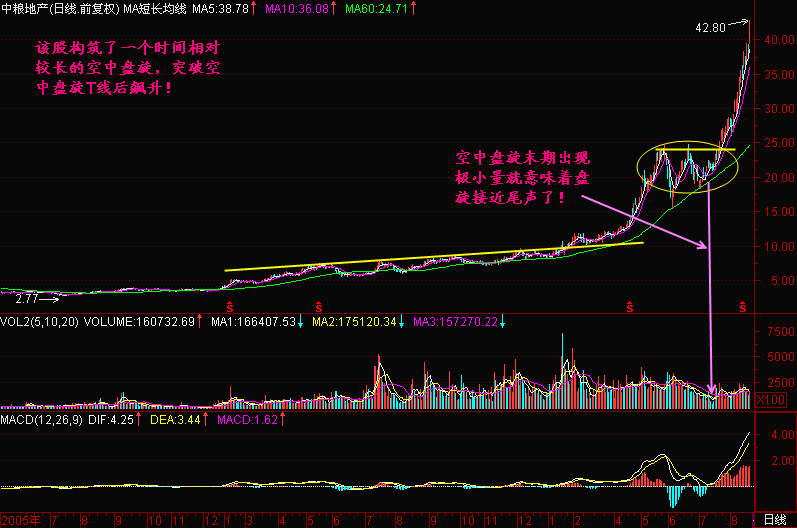 空中盘旋拉升形态