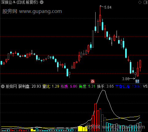 通达信获利量柱指标公式