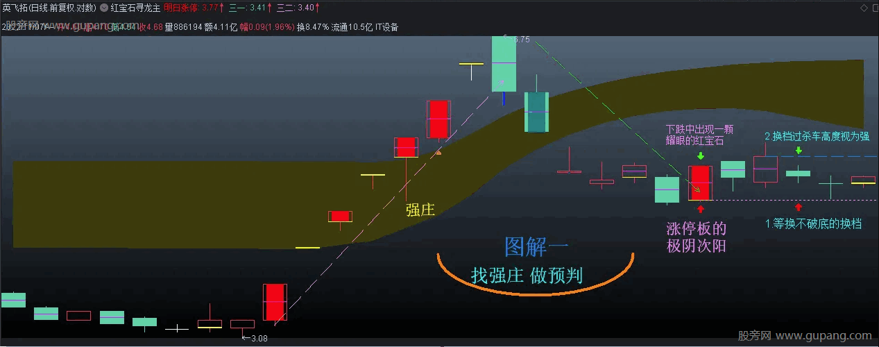 通达信红宝石寻龙主图指标公式