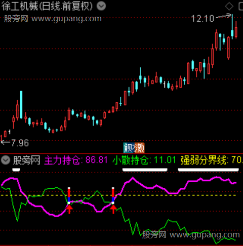 通达信主散持仓双线指标公式